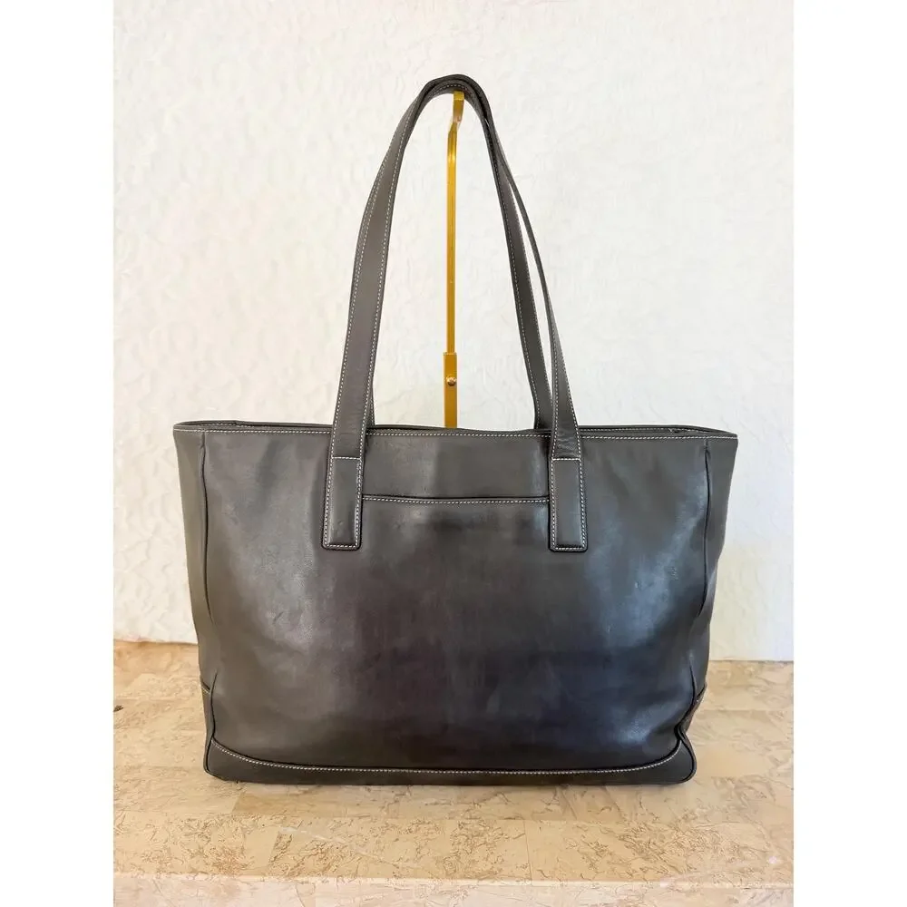 Vtg coach XL Hamptons black tote shoulder bag 7790